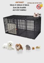 50cm X 100cm Yükseklik 50cm Tabanı Dolu Üstü Kapalı Köpek, Kedi Tavşan Çit ve Kafesi