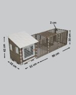 32cm X 32cm X 42cm Uyku Odası ve Bahçesi İle Ginepig, Hamster, Civciv Oyun Alanlı Kafesi Ahşap Plastiktir - Görsel 2