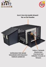 62cm X 62cm X 42 Cm,  Ginepig, Hamster, Gerçek Cüce Tavşan, Yuvalı Kafes LGN604030_GHT - Görsel 3