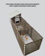 32cm X 32cm X 42cm Uyku Odası ve Bahçesi İle Ginepig, Hamster, Civciv Oyun Alanlı Kafesi Ahşap Plastiktir - Görsel 4