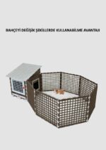 32cm X 32cm X 42cm Uyku Odası ve Bahçesi İle Ginepig, Hamster, Civciv Oyun Alanlı Kafesi Ahşap Plastiktir - Görsel 5