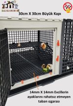 62cm X 62cm X 42 Cm,  Ginepig, Hamster, Gerçek Cüce Tavşan, Yuvalı Kafes LGN604030_GHT - Görsel 7