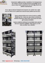 62cm X 62cm X 67cm Tavuk, Piliç, Keklik, Ördek, Yumurta Eğimli Kafes LGN60_TVE_TK - Görsel 8