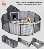 52cm X 52cm Yükseklik 75cm, Temizlik Tavalı, Küçük Irk Köpek, Kedi, Tavşan, Ginepig,  Hamster, Civciv Ev, Yuva, Kafesi ve Bahçesi.