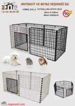 60cm X 120cm X Yükseklik 60cm Katlanabilir Köpek, Kedi, Tavşan, 3cmx 4cm Aralıklı Çit, Kafes (LGN60_SCX_6)
