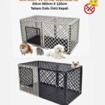 60CM x 120CM x 60CM Alt Dolu-Üst Kapalı, Köpek, Kedi, Tavşan Kafesi, 4,5cm Aralıklı