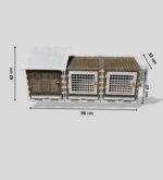 Ahşap&Plastik Karışımı Ginepig, Hamster, Civciv, Bıldırcın Temizlik Tavalı Kafes. - Görsel 2