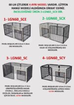 60cm X 120cm X Yükseklik 60cm Katlanabilir Köpek, Kedi, Tavşan, 3cmx 4cm Aralıklı Çit, Kafes (LGN60_SCX_6) - Görsel 2