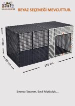 60X120X Yükseklik 60cm Tüm Evcillere Uygun 2cmx 2cm Aralıklı ÖLÇÜ ve RENK Seçenekli Kafes LGN60_SC120_AUK - Görsel 3