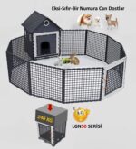 52cm X 52cm Yükseklik 75cm, Temizlik Tavalı, Küçük Irk Köpek, Kedi, Tavşan, Ginepig,  Hamster, Civciv Ev, Yuva, Kafesi ve Bahçesi. - Görsel 2