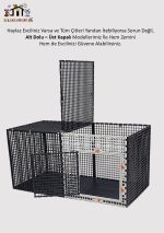 60X120X Yükseklik 60cm Tüm Evcillere Uygun 2cmx 2cm Aralıklı ÖLÇÜ ve RENK Seçenekli Kafes LGN60_SC120_AUK - Görsel 4