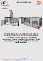 60CM x 60CM, EKLEME PANELİ Tüm 60 Lık Çit Kafeslere Uyumlu LGN60_SCX - Görsel 2