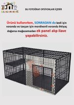 60X120X Yükseklik 60cm Tüm Evcillere Uygun 2cmx 2cm Aralıklı ÖLÇÜ ve RENK Seçenekli Kafes LGN60_SC120_AUK - Görsel 8