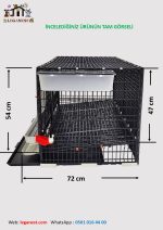 62cm X 124cm X 62cm Yumurta Eğimli Tavuk, Sülün, Yarka, Bantam, Güvercin, Keklik Kafesi LGN60120_TVE_SD - Görsel 5