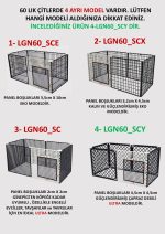 60cm X 120cm X Yükseklik 60cm Katlanabilir Köpek, Kedi, Tavşan 4,5cmx 4,5cm Aralıklı Çit, Kafes (LGN60_SCY) - Görsel 6