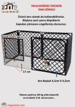60cm X 120cm X Yükseklik 60cm Katlanabilir Köpek, Kedi, Tavşan 4,5cmx 4,5cm Aralıklı Çit, Kafes (LGN60_SCY) - Görsel 4