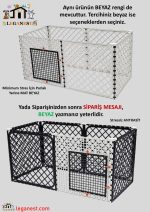 60cm X 120cm X Yükseklik 60cm Katlanabilir Köpek, Kedi, Tavşan 4,5cmx 4,5cm Aralıklı Çit, Kafes (LGN60_SCY) - Görsel 5