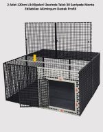 120CM x 120CM x 60CM Alt Dolu-Üst Kapalı, Sık Aralıklı Ultra, Tüm Evciller İçin - Görsel 3