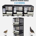 3 ADET_42cm X 42cm X 42cm _ 36 Bıldırcın, 15 Keklik Kapasiteli